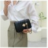 Light Luxury Fashion Casual Style High-End Women's Bag Trendy Versatile Splicing Small Square Bag Simple Design Crossbody Bag