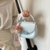 Korean Ins Fashion Hand-Held Saddle Bag Summer Simple Versatile Shoulder Bag High-End Messenger Bag