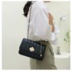 Light Luxury Fashion Casual Style High-End Women's Bag Trendy Versatile Splicing Small Square Bag Simple Design Crossbody Bag