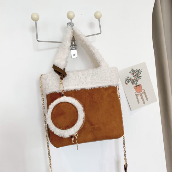 Fashionable Versatile Furry Handbags For Women Autumn Winter Chain Cute Shoulder Messenger Bag