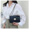 Light Luxury Fashion Casual Style High-End Women's Bag Trendy Versatile Splicing Small Square Bag Simple Design Crossbody Bag