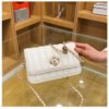 Light Luxury Fashion Casual Style High-End Women's Bag Trendy Versatile Splicing Small Square Bag Simple Design Crossbody Bag