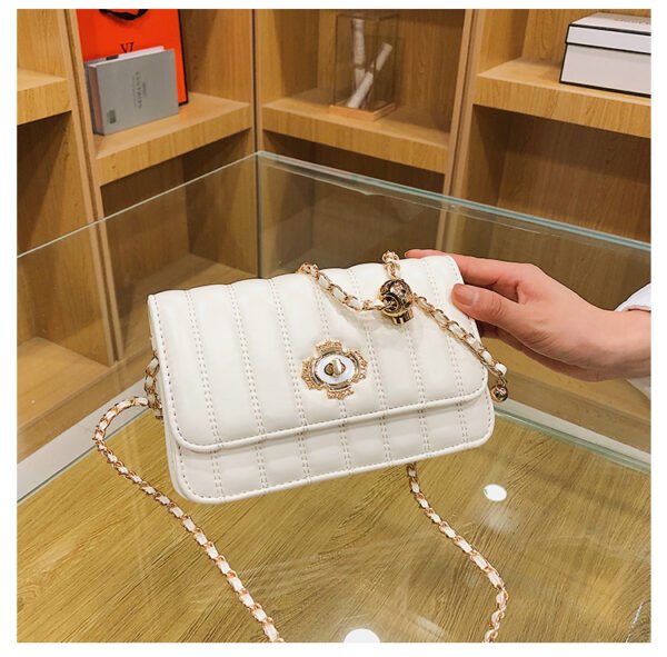 Light Luxury Fashion Casual Style High-End Women's Bag Trendy Versatile Splicing Small Square Bag Simple Design Crossbody Bag