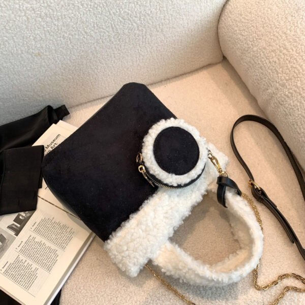 Fashionable Versatile Furry Handbags For Women Autumn Winter Chain Cute Shoulder Messenger Bag