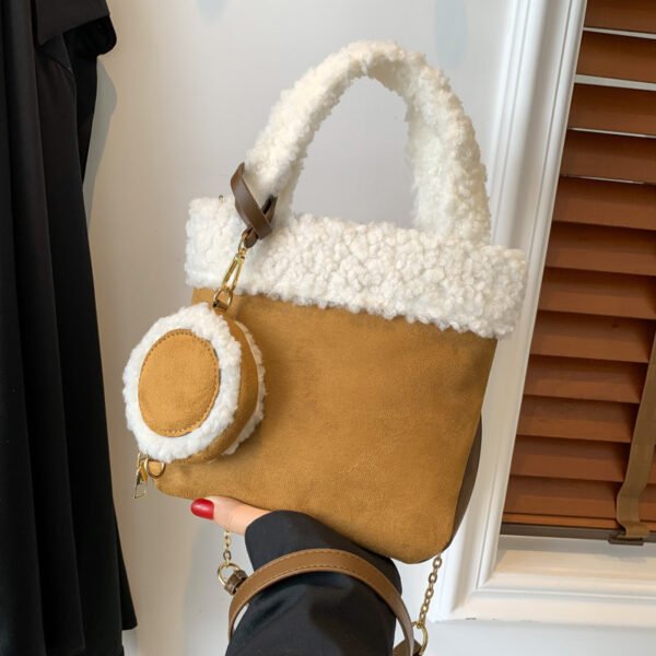 Fashionable Versatile Furry Handbags For Women Autumn Winter Chain Cute Shoulder Messenger Bag