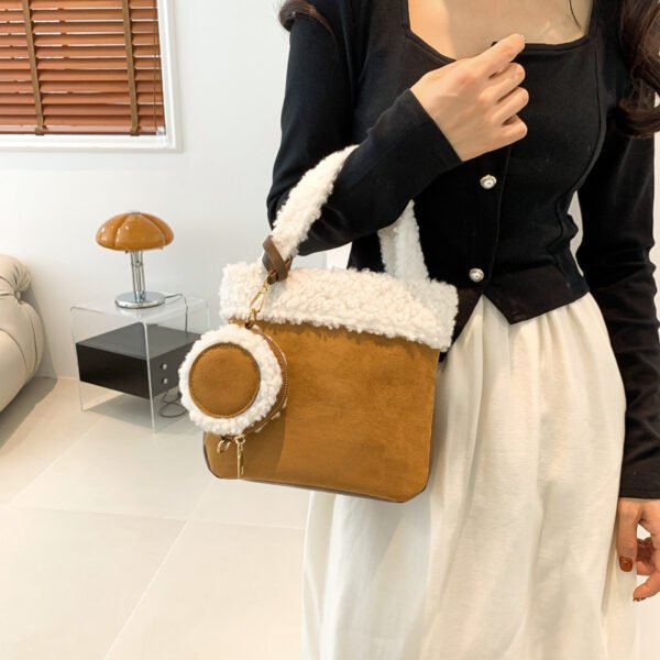 Fashionable Versatile Furry Handbags For Women Autumn Winter Chain Cute Shoulder Messenger Bag
