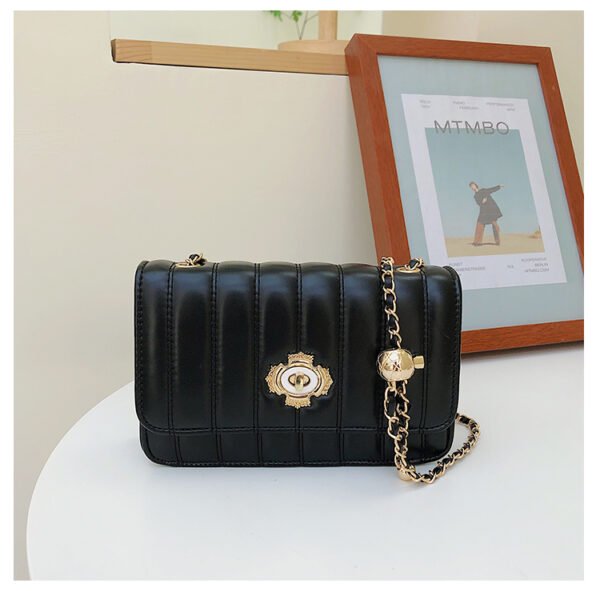 Light Luxury Fashion Casual Style High-End Women's Bag Trendy Versatile Splicing Small Square Bag Simple Design Crossbody Bag