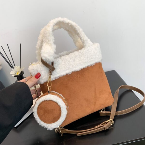 Fashionable Versatile Furry Handbags For Women Autumn Winter Chain Cute Shoulder Messenger Bag