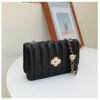 Light Luxury Fashion Casual Style High-End Women's Bag Trendy Versatile Splicing Small Square Bag Simple Design Crossbody Bag