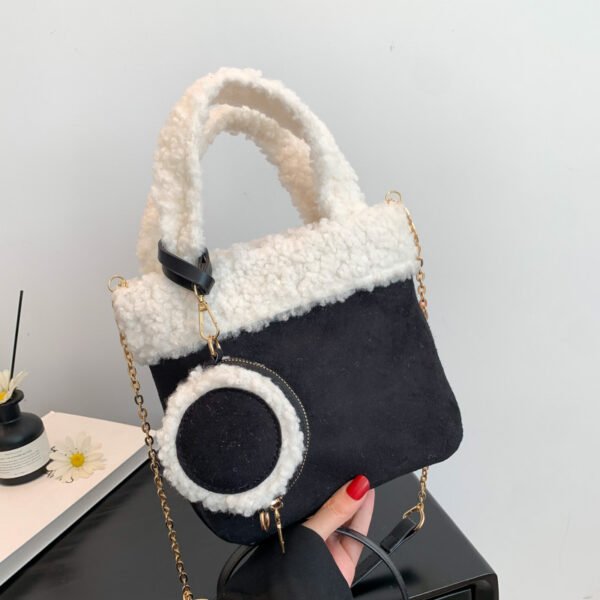 Fashionable Versatile Furry Handbags For Women Autumn Winter Chain Cute Shoulder Messenger Bag