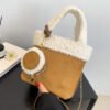 Fashionable Versatile Furry Handbags For Women Autumn Winter Chain Cute Shoulder Messenger Bag