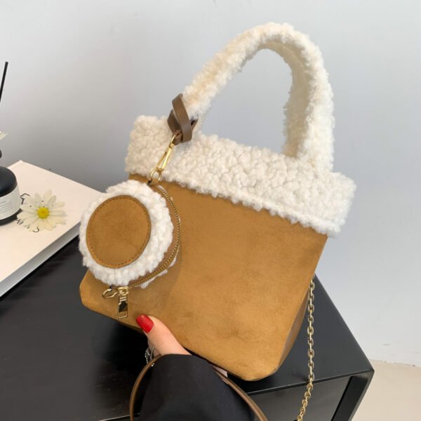 Fashionable Versatile Furry Handbags For Women Autumn Winter Chain Cute Shoulder Messenger Bag