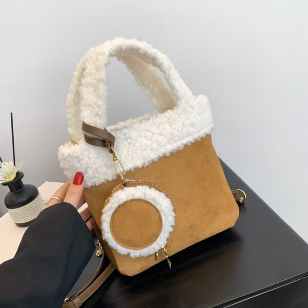 Fashionable Versatile Furry Handbags For Women Autumn Winter Chain Cute Shoulder Messenger Bag