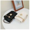 Light Luxury Fashion Casual Style High-End Women's Bag Trendy Versatile Splicing Small Square Bag Simple Design Crossbody Bag