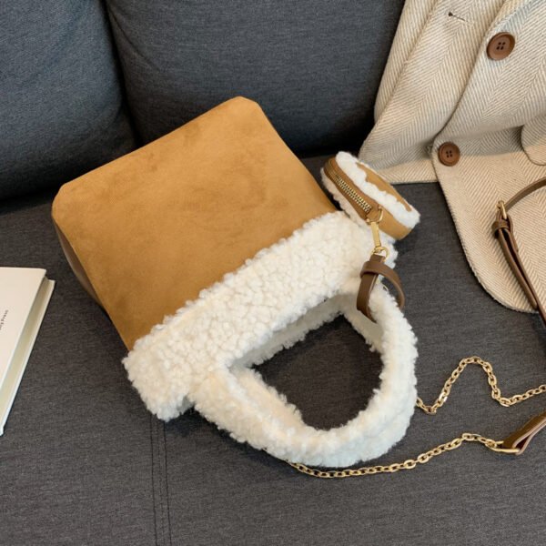 Fashionable Versatile Furry Handbags For Women Autumn Winter Chain Cute Shoulder Messenger Bag