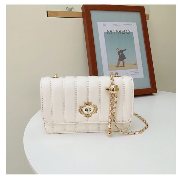 Light Luxury Fashion Casual Style High-End Women's Bag Trendy Versatile Splicing Small Square Bag Simple Design Crossbody Bag