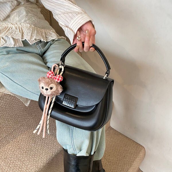 Korean Ins Fashion Hand-Held Saddle Bag Summer Simple Versatile Shoulder Bag High-End Messenger Bag