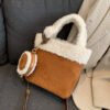 Fashionable Versatile Furry Handbags For Women Autumn Winter Chain Cute Shoulder Messenger Bag