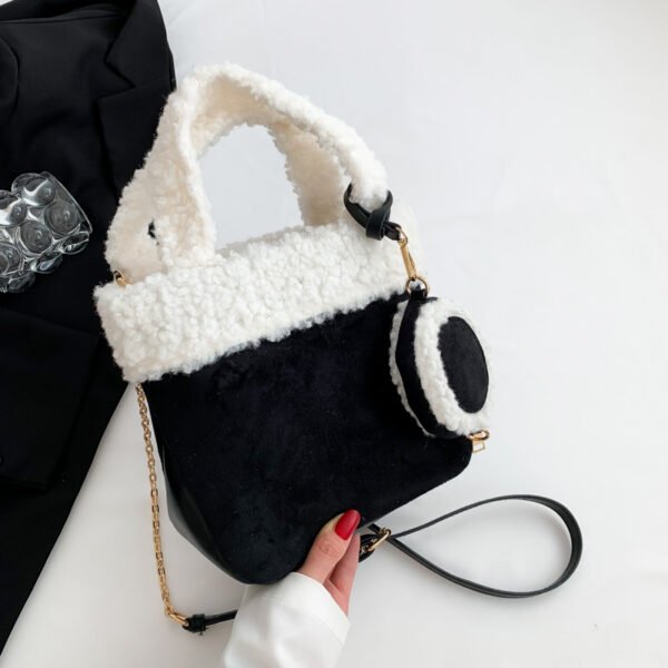 Fashionable Versatile Furry Handbags For Women Autumn Winter Chain Cute Shoulder Messenger Bag