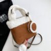 Fashionable Versatile Furry Handbags For Women Autumn Winter Chain Cute Shoulder Messenger Bag