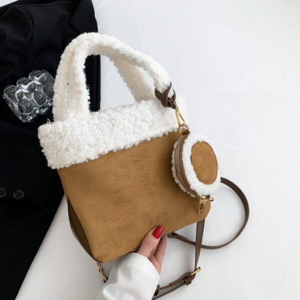 Fashionable Versatile Furry Handbags For Women Autumn Winter Chain Cute Shoulder Messenger Bag