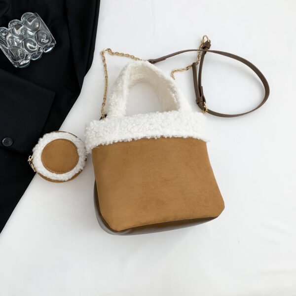 Fashionable Versatile Furry Handbags For Women Autumn Winter Chain Cute Shoulder Messenger Bag