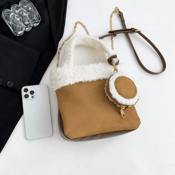 Fashionable Versatile Furry Handbags For Women Autumn Winter Chain Cute Shoulder Messenger Bag