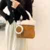 Fashionable Versatile Furry Handbags For Women Autumn Winter Chain Cute Shoulder Messenger Bag