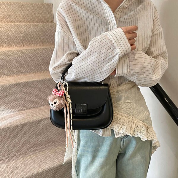 Korean Ins Fashion Hand-Held Saddle Bag Summer Simple Versatile Shoulder Bag High-End Messenger Bag