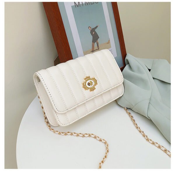 Light Luxury Fashion Casual Style High-End Women's Bag Trendy Versatile Splicing Small Square Bag Simple Design Crossbody Bag
