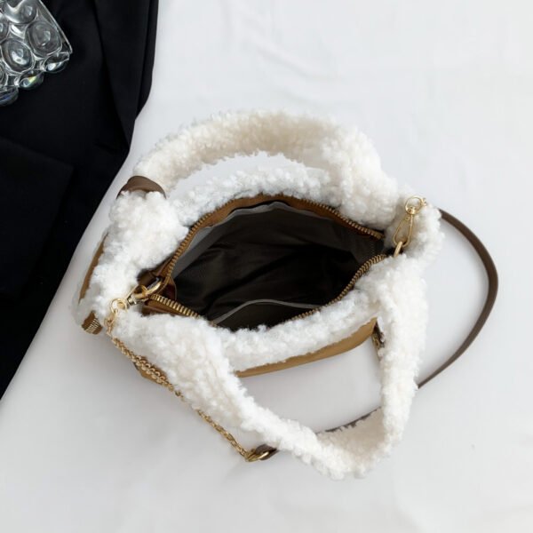 Fashionable Versatile Furry Handbags For Women Autumn Winter Chain Cute Shoulder Messenger Bag