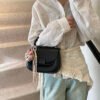 Korean Ins Fashion Hand-Held Saddle Bag Summer Simple Versatile Shoulder Bag High-End Messenger Bag
