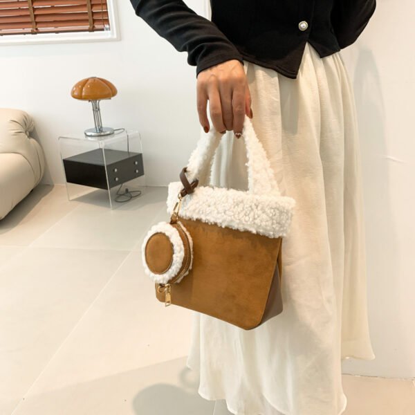 Fashionable Versatile Furry Handbags For Women Autumn Winter Chain Cute Shoulder Messenger Bag