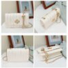 Light Luxury Fashion Casual Style High-End Women's Bag Trendy Versatile Splicing Small Square Bag Simple Design Crossbody Bag