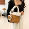 Fashionable Versatile Furry Handbags For Women Autumn Winter Chain Cute Shoulder Messenger Bag