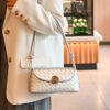 All-match commuting silver diamond woven handbag underarm bag temperament fashion women's bag small shoulder bag mobile phone bag