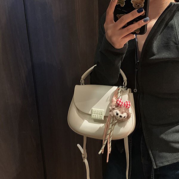 Korean Ins Fashion Hand-Held Saddle Bag Summer Simple Versatile Shoulder Bag High-End Messenger Bag