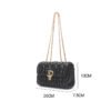 Pleated Diamond Chain Small Square Bag