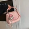 Korean Ins Fashion Hand-Held Saddle Bag Summer Simple Versatile Shoulder Bag High-End Messenger Bag