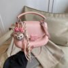 Korean Ins Fashion Hand-Held Saddle Bag Summer Simple Versatile Shoulder Bag High-End Messenger Bag