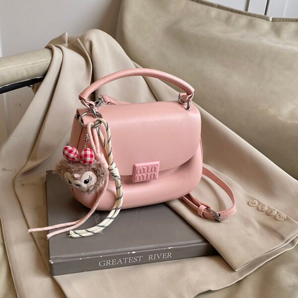 Korean Ins Fashion Hand-Held Saddle Bag Summer Simple Versatile Shoulder Bag High-End Messenger Bag