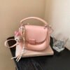Korean Ins Fashion Hand-Held Saddle Bag Summer Simple Versatile Shoulder Bag High-End Messenger Bag
