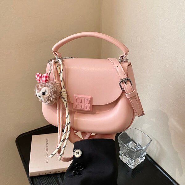 Korean Ins Fashion Hand-Held Saddle Bag Summer Simple Versatile Shoulder Bag High-End Messenger Bag