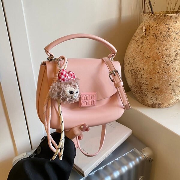 Korean Ins Fashion Hand-Held Saddle Bag Summer Simple Versatile Shoulder Bag High-End Messenger Bag