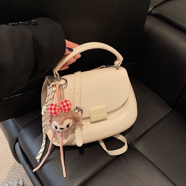 Korean Ins Fashion Hand-Held Saddle Bag Summer Simple Versatile Shoulder Bag High-End Messenger Bag