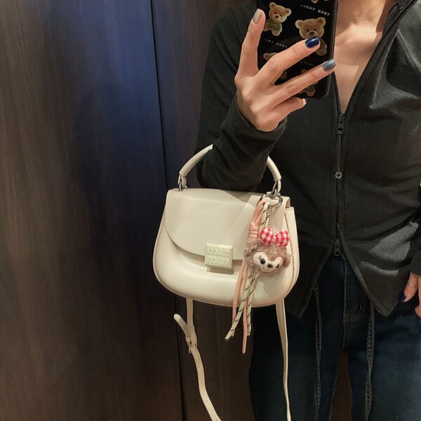 Korean Ins Fashion Hand-Held Saddle Bag Summer Simple Versatile Shoulder Bag High-End Messenger Bag