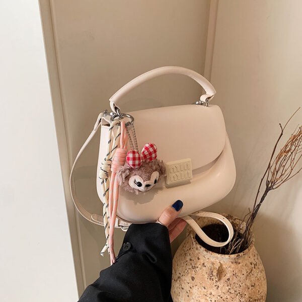 Korean Ins Fashion Hand-Held Saddle Bag Summer Simple Versatile Shoulder Bag High-End Messenger Bag