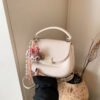 Korean Ins Fashion Hand-Held Saddle Bag Summer Simple Versatile Shoulder Bag High-End Messenger Bag
