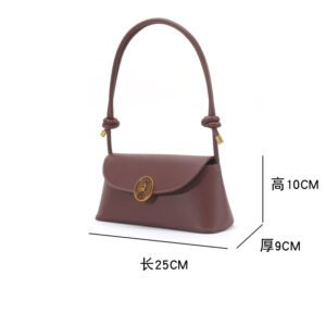 2 French retro underarm bag women's simple light luxury handbag fashion shoulder bag casual baguette bag