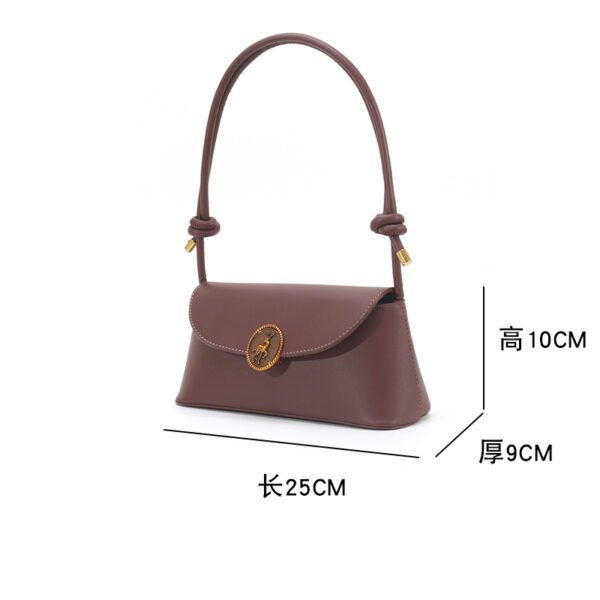 French retro underarm bag women's simple light luxury handbag fashion shoulder bag casual baguette bag